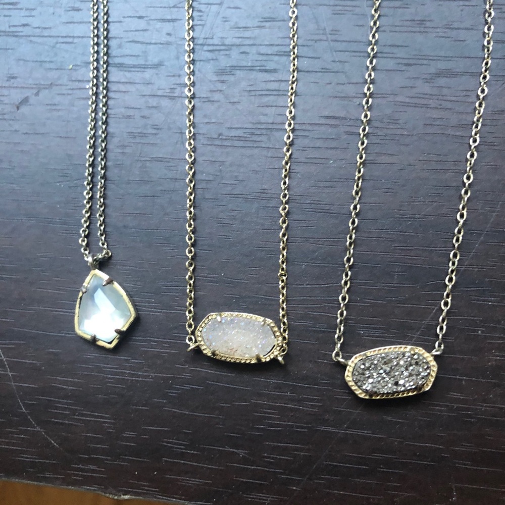 Kendra Scott necklace bundle. Drusy Elisa & Kiri